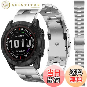 �y���������z���������o���h �Ή�Garmin TACTIX 7/ DELTA/Enduro/Garmin Enduro2/Garmin Fenix 7X/6x pro/6x/5x/5x plus 26mm���������o���h Garmin Fenix 7X �����o���h ���� �����X�e�����X�o���h �X�e�����X ���߉\ �r