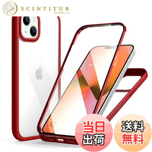 �y���������zMQman iPhone13mini �P�[�X �O�ʃK���X+�w�ʃK���X 360°�S�ʕی� 100����ʃ^�b�`���x �ϏՌ� �����K���X �t�����g+�o�b�N�v���[�g �y�� ���C�����X�[�d�Ή� �O�� ���� �J�o�[ (iphone13mi