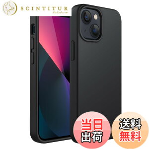 �y���������zJETech iPhone13 mini �V���R���P�[�X(5.4�C���`��p) �V���L�[�\�t�g�^�b�`�t���{�f�B�ی�P�[�X �}�C�N���t�@�C�o�[���C�j���O�t���ϏՌ��J�o�[ (�u���b�N)