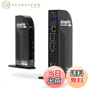 �y���������zPlugable 14-in-1 USB-C �h�b�L���O�X�e�[�V���� HDMI 4�䃂�j�^�[�Ή� 100W �[�d - Windows �p Thunderbolt 3 /4 �Ή��iUSB-C x1�AUSB 3.0 x1�A�C�[�T�l�b�g�ASD �J�[�h���[�_�[�A�I�[�f�B�I���o�̓|