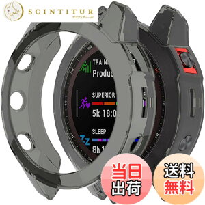 �y���������zMiimall�Ή�Garmin Epix Gen2/Epix Steel�P�[�X TPU�ގ� �\�t�g �Ռ��z�� �y�� ���^ �K�[�~�� Epix Gen2 �J�o�[ �����h�~ �����Ή� �E���ȒP Epix Gen2�ی�J�o�[ �o���p�[�i�N���A�u���b�N�j