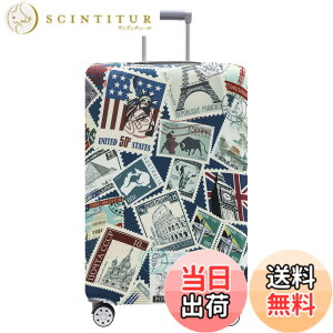 �y���������zTRAVEL KIN Travelkin �X�[�c�P�[�X�p�ו��J�o�[ Tsa���F �X�[�c�P�[�X�J�o�[�v���e�N�^�[ 18-32�C���`�̉ו��Ƀt�B�b�g, �X�^���v, M(22-25inch suitcase)