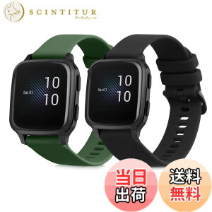 �y���������zkwmobile 2x �����o���h Garmin Venu Sq Music/Sq�Ή� �x���g - �V���R���o���h �\�t�g TPU �ϋv�� ���F/�[�ΐF