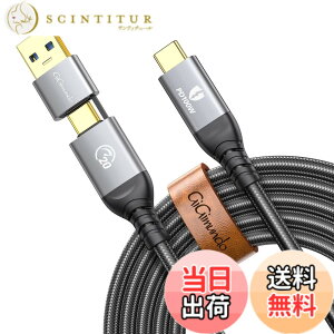 �y���������zGiGimundo USB 3.2 Gen 2x2 �P�[�u�� 2-in-1 USB-A/C to USB-C�y20gbpS�����f�[�^�]�� 4K 100W�}���[�d 4K@60Hz�f���o�� PD�Ή� �zThunderbolt 3/MacBook/iPad Pro/Switch��Type-C�@��Ή�(2m)