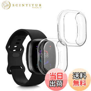 �y���������zkwmobile 2x �P�[�X Fitbit Versa 4 / Sense 2�Ή� �J�o�[ - �t���J�o�[ �V���R�� �ϏՌ� �S�̕ی� ����