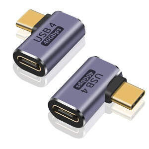 �y���������zPoyiccot L�� USB C �����A�_�v�^�A40Gbps Type C �����A�_�v�^ L���^�A90 �xType C �I�X���X�����A�_�v�^[100W 5A�}���[�d 8K@60Hz�f���o��]�^�C�vc�Ή� thunderbolt USB 4 .0 �P�[�u���A2��