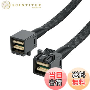�y���������z10Gtek ���� Mini SAS HD SFF-8643 �P�[�u��, �T�C�h�o���h�t��, 0.3���[�g��, �܂肽���ݎ�, �t���L�V�u��