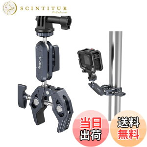 �y���������zSmallRig �X�[�p�[�N�����v �{�[���w�b�h �}�W�b�N�A�[�� �I�o�T�~�N�����v �ɂݖh�~ 360�x��] 1/4''�l�W �Ό��h�~ �_��/�B�e LED���C�g�p ���j�^�[�O�t���p �o�C�N �x�X�g�A���O�� 
