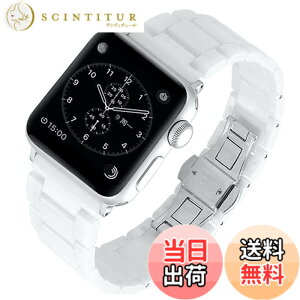 �y���������zMaKTech �Z���~�b�N iWatch �o���h ���ʃe�Z���[�V���������N�X�g���b�v Apple Watch �V���[�Y 11/10/9/8/7,SE 3/2/1 [2025]�Ή� (42mm/41mm/40mm,��)