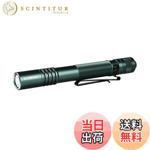 �y���������zACEBEAM Pokelit 2AA �����d�� ����519A LED �����F�� 5000K �����F 600���[���� ���^�y�����C�g �P�O�d�r�Ή� USB-C�[�d�� IP68�h�� ���p�_���ő�13.5�� ���肵���p�t�H�[�}���X led �t���b�V