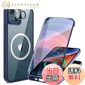 �y���������z�y���ʋ����K���X�E���ٓI�ȑϏՌ����zHAUTRKBG iPhone 14 Plus �p �P�[�X �N���A �S�ʕی� [MagSafe�Ή�] [�J�����t�C������] �M�����Ȃ� �\�t�gTPU�o���p�[ �}�O�Z�[�t ���C�����X
