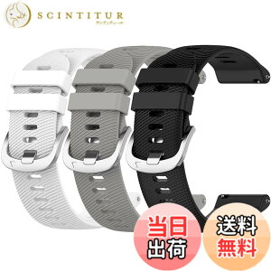 �y���������z�Ή�Garmin Forerunner 255S/255S music/Venu 2S/vivoactive 4S �o���h 18mm�x���g�Ή� �ʋC���x���g �_��ȃV���R�� �ȒP��t ���߉\ �y�� Huawei Honor S1 �j���ʗp �ϋv�� �h���h���i�z���C�g+��