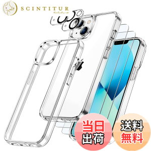 �y���������zJETech 5 in 1 iPhone 13 mini �P�[�X (5.4�C���`��p) �t���ی� 2���t�B����+2���J���������Y�t ���΂݂Ȃ��B�����t�� �S�ʕی� �����K���X�t�B���� �ϏՌ��J�o�[ (�N���A)