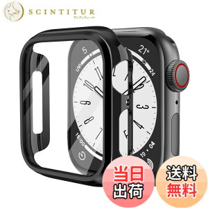 �y���������zKIMOKU �R���p�`�u�� Apple Watch �P�[�X Series SE2/SE/9/8/7/6/5/4 45mm PC+TPE�ގ� �ی�P�[�X ���ϋv �ϏՌ� �R���p�`�u���A�b�v���E�H�b�` �P�[�X���y�� �ی�J�o�[ �u���b�N