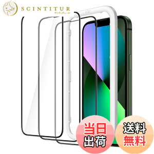�y���������zJETech iPhone 13 mini (5.4�C���`�p) �S�ʕی�t�B���� �����K���X�t�B���� ���� �K�C�h�g�t�� �P�[�X�Ɋ��Ȃ� HD�N���A 3���Z�b�g