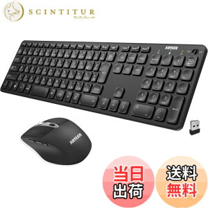 �y���������zArteck 2.4G�������C�����X �L�[�{�[�h �}�E�X �Z�b�g �y�� ���^ Type-C �[�d�� �t���T�C�Y �L�[�{�[�h �}�E�X �R���s���[�^�[�A�f�X�N�g�b�v�APC�A���b�v�g�b�v�AWindows 11/10/8/7�Ƃ�