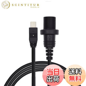 �y���������zNFHK 1m Waterproof Dustproof 480Mbps Mini USB2.0 5Pin Male to Female Extension Data Power Cable Car Panel Mount Design