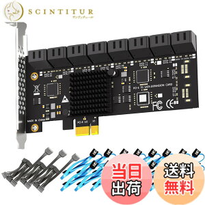 �y���������zGLOTRENDS SA3116-C 16�|�[�g ���݃{�[�h PCIe X1 SATA�g���J�[�h�ASATA����ѓd���P�[�u���t���AWindows�ALinux�AMac OS�ANAS�Ή�