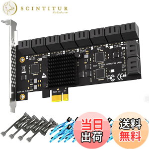 �y���������zGLOTRENDS SA3120-C 20�|�[�g ���݃{�[�h PCIe X1 SATA�g���J�[�h�ASATA����ѓd���P�[�u���t���AWindows�ALinux�AMac OS�ANAS�Ή�