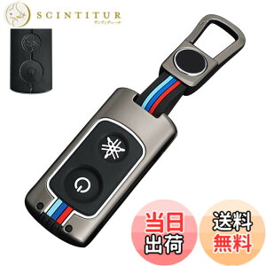 �y���������z[LETINGFAR] �L�[�P�[�X ���}�n�p �o�C�N �X�}�[�g�L�[�P�[�X �L�[�J�o�[ �������� �V���R�� 2�{�^�� ���}�n��p�݌v YAMAHA XMAX 250 AEROX155 ���ɓK�p �L�[�z���_�[ (�O���[)