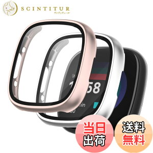 �y���������zSeltureone �y2�Z�b�g�z Fitbit versa4 / Fitbit sense2�p �ی�P�[�X �[�d�Ή� PC�t���[��+�����K���X�t�B���� ��̉� �������� �E���ȒP �ϏՌ� ���h�~ �c������ �ϐF�h�~ �����ߗ��i��