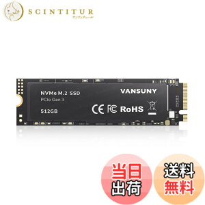 �y���������zVansuny ����SSD 512GB PCle 3.0 NVMe M.2 SSD �ő�3000MB/�b 3D NAND NVMe M.2 2280 �����\���b�h �X�e�[�g �h���C�u PCIe SSD ��荂���� PC �ƃ��b�v�g�b�v�p