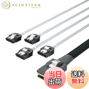 �y���������z10Gtek Mini SAS 6G���� 36Pin(SFF-8087) �I�X to 4x SATA 7Pin ���X �t�@���A�E�g �P�[�u��, 0.8���[�g��