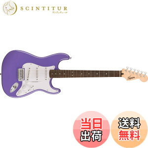 �y���������zSquier by Fender �X�N���C���[ �G���L�M�^�[ Squier Sonic Stratocaster, Laurel Fingerboard, White Pickguard, Ultraviolet �\�t�g�P�[�X�t��