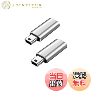 �y���������zYFFSFDC USB C to �~�jUSB �ϊ��A�_�v�^ 2�Z�b�g USB C (���X) - Mini USB(�I�X)�A�_�v�^�[ USB Mini B�I�Xto USB C �ϊ��R�l�N�^ �[�d�ƃf�[�^�]�� �ϊ��A�_�v�^�[ (�V���o�[)