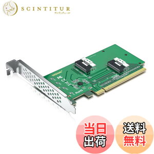 �y���������z10Gtek PCIe to SFF-8654 �A�_�v�^�[�J�[�h,U.2 NVMe SSD,PCIe4.0 X16,(2x) 8i SFF-8654