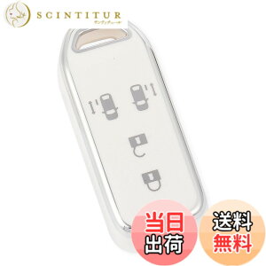 �y���������z[YANMW] N-BOX�L�[�P�[�X�K���z���_ N-BOX�L�[�J�o�[ N-ONE N-WGN N-���S��NBOX�J�X�^�� N-VAN JF1 JF2 JF3 JF4 �X�}�[�g�L�[�P�[�X 4�{�^�� (�V���o�[�G�b�W�z���C�g)