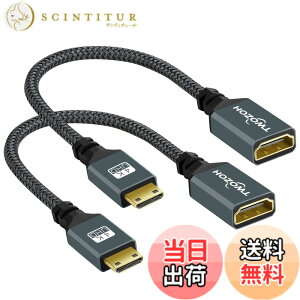 �y���������zTwozoh Mini HDMI-HDMI�A�_�v�^�[ 2�p�b�N Mini HDMI�I�X-HDMI���X �ґg�����P�[�u�� 3D 4K 1080p �r�f�I�J���� �O���t�B�b�N�X�J�[�h �m�[�g�p�\�R�� �^�u���b�g HDTV�v���W�F�N�^�[ �K�i��