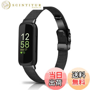 �y���������z[HeeNia] Fitbit Inspire 3 �Ή� �o���h �����x���g �X�e�����X�� �ւ��x���g �������߉\�j�����p Fitbit Inspire 3 �Ή� �����o���h (�u���b�N)