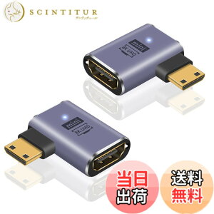 �y���������zPoyiccot Mini HDMI to HDMI�ϊ��A�_�v�^ 8K�A90�x ������/�E���� L���^Mini-HDMI�ϊ��A�_�v�^�AHDMI2.1 �K�i 3D, 8K@60hz, 4K, 2160P, 1080P�ȂǂɑΉ��i2�Z�b�g)