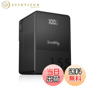 �y���������zSmallRig VB155 �~�j V �}�E���g �o�b�e���[ V�o�b�e���[ 10500mAh(155Wh/14.8V) OLED �X�N���[�� 65W PD USB-C �}���[�d D-TAP & USB-A �f���A�� DC �|�[�g �J���� COB LED�r�f�I���C�g �X�}�[�g�t�H��