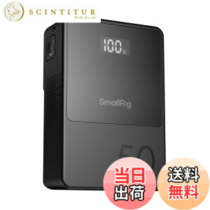 �y���������zSmallRig VB50 �~�j V �}�E���g �o�b�e���[ V�o�b�e���[ 3400mAh(50Wh/14.8V) OLED �X�N���[�� 45W PD USB-C �}���[�d D-TAP & USB-A �f���A�� DC �|�[�g �J���� ���j�^�[ �X�}�[�g�t�H���p�R���p�N�g