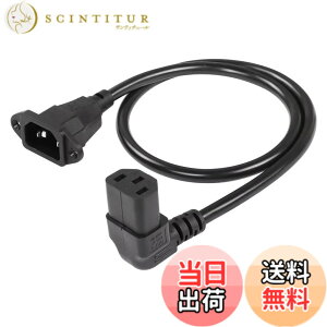 �y���������zCERRXIAN IEC 320 C14 �I�X C13 ���X �A�_�v�^�[ PDU PSU UPS 3-�s�� AC �p���[ ���� �P�[�u�� 0.6M S �T�C�Y �u���b�N (���� 90 °)