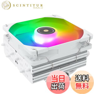 �y���������zThermalright SI-100 White ARGB CPU�G�A�N�[���A6x6 mm�q�[�g�p�C�v�A120mm PWM�É��t�@���t��CPU�N�[���AS-FDB V 2.0�x�A�����O�AAGHP 3.0�Z�p�AAMD:AM4/AM5/Intel lga1150/1151/1200/1700/1851/2011�APC�N�[����