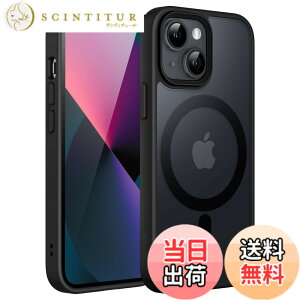 �y���������zJETech iPhone 13 mini 5.4�C���`�p �}�O�l�b�g �P�[�X MagSafe�ɑΉ� �������̃}�b�g�w�� ���^ �ϏՌ� �J�o�[ (�u���b�N)