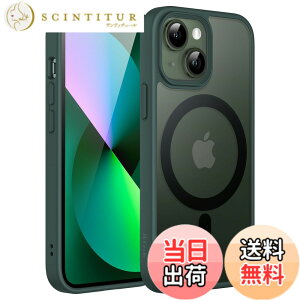 �y���������zJETech iPhone 13 mini 5.4�C���`�p �}�O�l�b�g �P�[�X MagSafe�ɑΉ� �������̃}�b�g�w�� ���^ �ϏՌ� �J�o�[ (�Z���ΐF)