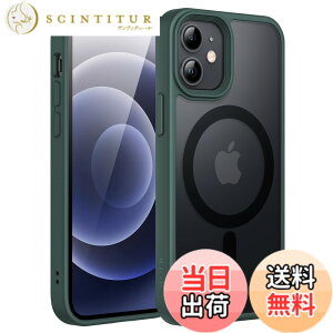 �y���������zJETech iPhone 12 mini 5.4�C���`�p �}�O�l�b�g �P�[�X MagSafe�ɑΉ� �������̃}�b�g�w�� ���^ �ϏՌ� �J�o�[ (�Z���ΐF)