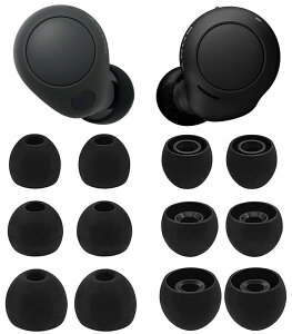 �y���������zA-Pcas �C���[�s�[�X Sony�p WF-C700n�p WF-C500 �p WF-1000XM4�p WF-1000XM3�p �C���[�`�b�v ���K �t�B�b�g�� ���������� ���􂢉\ �_�炩���V���R���� S/M/L3�T�C�Y6�y�A�Z�b�g �u���b�N (423c