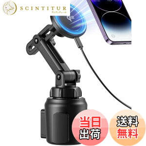 �y���������zenGMOLPHY MagSafe�Ή��ԍڃ��C�����X�[�d�� �ŐVQi2�Ή� ���C�ԃz���_�[�}�O�l�b�g���C�����X�[�d�J�b�v�z���_�[ �ő�15W�}���[�d �l�b�N�L�k�����\ iPhone 17/16/15/14/13/12�V���[�Y��