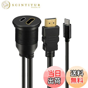 �y���������zxiwai 2�|�[�g �h�� �h�o USB-C Type-C USB 2.0 & HDMI 4K ���b�`�}�E���g �t���b�V���P�[�u�� ���� �_�b�V���p�l���p 3.3�t�B�[�g