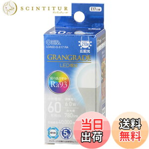 �y���������z�I�[���d�@ LED�d�����` E17 60�`����/60W���� �����F Ra93�����F �����Ή� �f�M�ގ{�H���Ή� �~�j�N���v�g���` 5�N LDA6D-G-E17 RA 06-5565 OHM