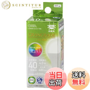 �y���������z�I�[���d�@ LED�d�����` E17 40�`����/40W���� �����F Ra93�����F �����Ή� �f�M�ގ{�H���Ή� �~�j�N���v�g���` 5�N LDA4N-G-E17 RA 06-5558 OHM
