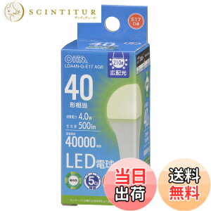 �y���������z�I�[���d�@ LED�d�����` E17 40�`����/40W���� �����F �����Ή� �f�M�ގ{�H���Ή� �~�j�N���v�g���` 5�N LDA4N-G-E17 AG6 06-5540 OHM