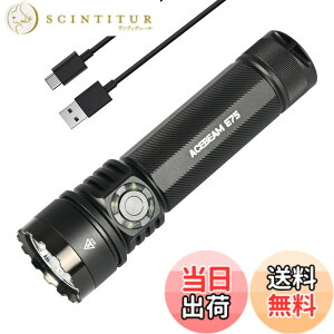 �y���������zACEBEAM E75 �����d�� �������F�� CRI90 �����F 5000K LED�t���b�V�����C�g 3000���[���� ���P�x ���� �n���f�B���C�g ���[�N���C�g USB-C�[�d�� IP68�h�� ���^ �L�����v �o�R �{���~�� �h��