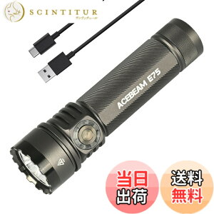�y���������zACEBEAM E75 �����d�� �������F�� CRI90 �����F 5000K LED�t���b�V�����C�g 3000���[���� ���P�x ���� �n���f�B���C�g ���[�N���C�g USB-C�[�d�� IP68�h�� ���^ �L�����v �o�R �{���~�� �h��