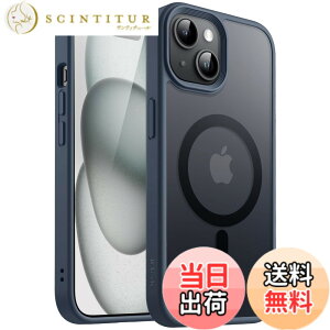 �y���������zJETech iPhone 15 Plus 6.7�C���`�p �}�O�l�b�g �P�[�X MagSafe�ɑΉ� �������̃}�b�g�w�� ���^ �ϏՌ� �J�o�[ (�X�g�[���u���[)